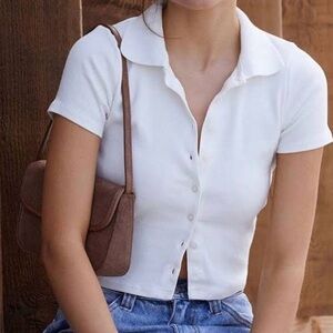 FLASH SALE⚡️Brandy Melville Cropped Polo Shirt